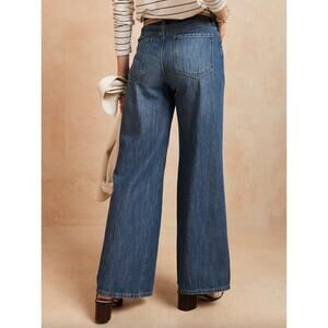 Banana Republic Factory Wide Leg Medium Wash Jeans, Size 31/12 Petite